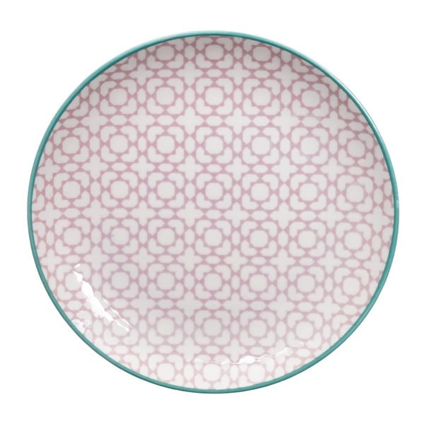 Růžový talíř Tokyo Design Studio Geo Eclectic, 20 cm