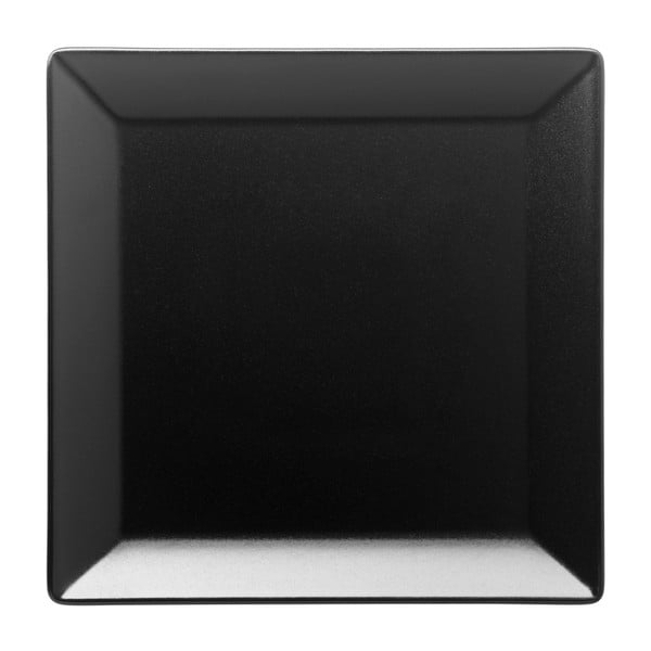 Sada 6 matných černých talířů Manhattan City Matt, 26 x 26 cm