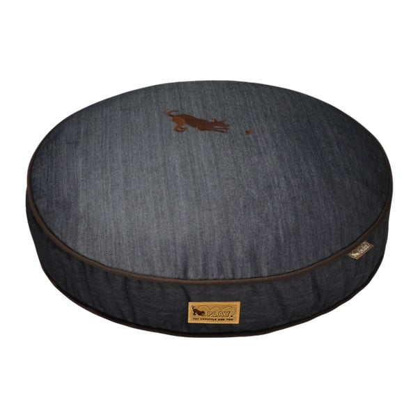 Тъмносиньо легло за куче ø 70 cm Round Bed Denim Medieval Blue / Dark Chocolate S – P.L.A.Y.-image-2