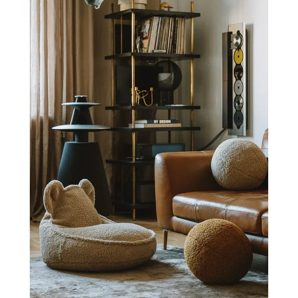 Кафява детска възглавница за диван от букле Ball – Wigiwama-image-3