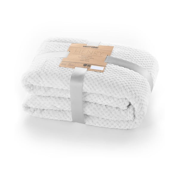 Бяло одеяло от микрофибър , 220 x 240 cm Henry - DecoKing-image-3