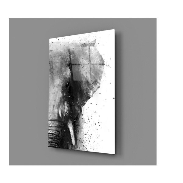 Картина върху стъкло , 46 x 72 cm Elephant - Insigne-image-3