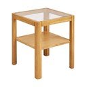 Странична масичка със стъклен плот 40x40 cm Lourmarin – House Nordic