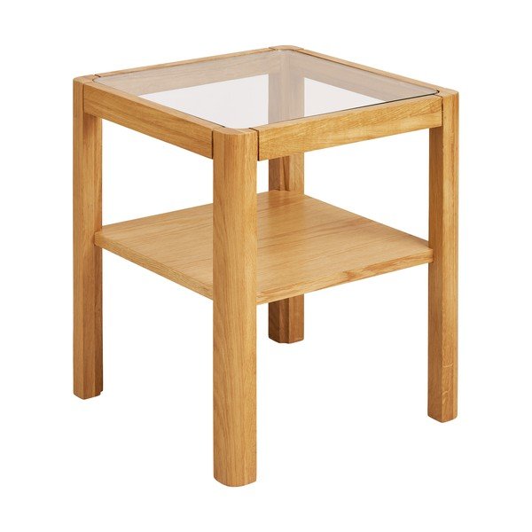 Странична масичка със стъклен плот 40x40 cm Lourmarin – House Nordic