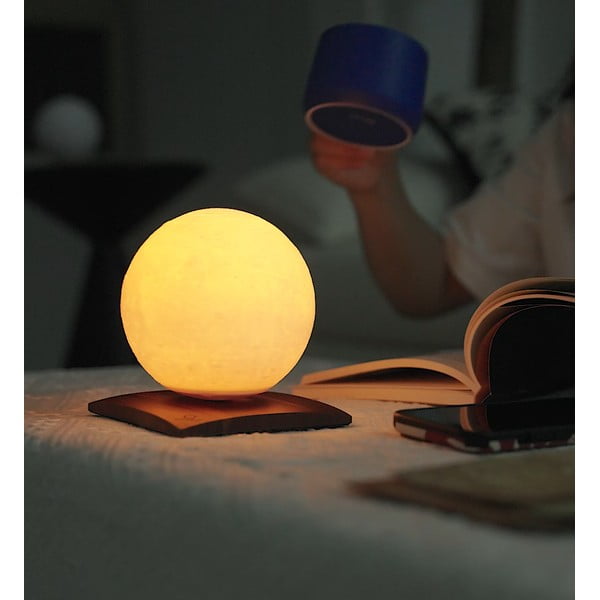 Тъмнокафява светлинна декорация с USB ø 12 cm Smart LunaSpin – Gingko-image-1