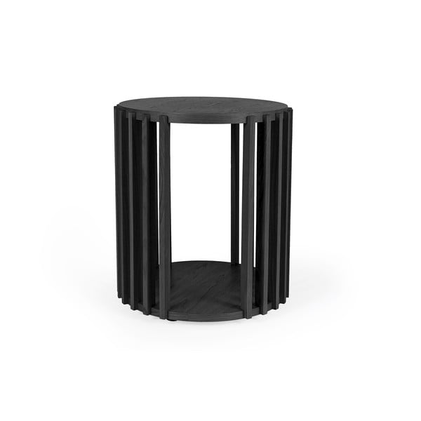 Черна масичка за кафе , ø 53 cm Drum - Woodman-image-2