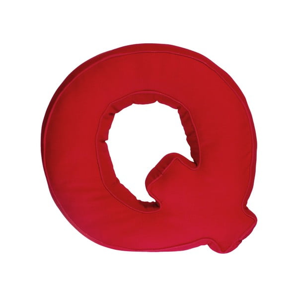Látkový polštář Q, červený