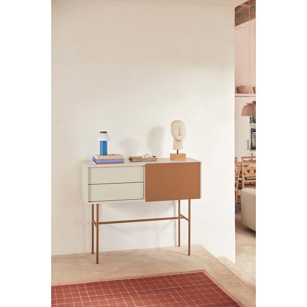 Конзолна маса в светлосиво-тухлен цвят 35x110 cm Nube - Teulat-image-1