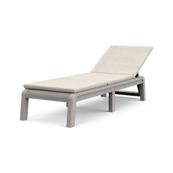 Бежов пластмасов/подплатен  сгъваем градински шезлонг Atlas – Keter