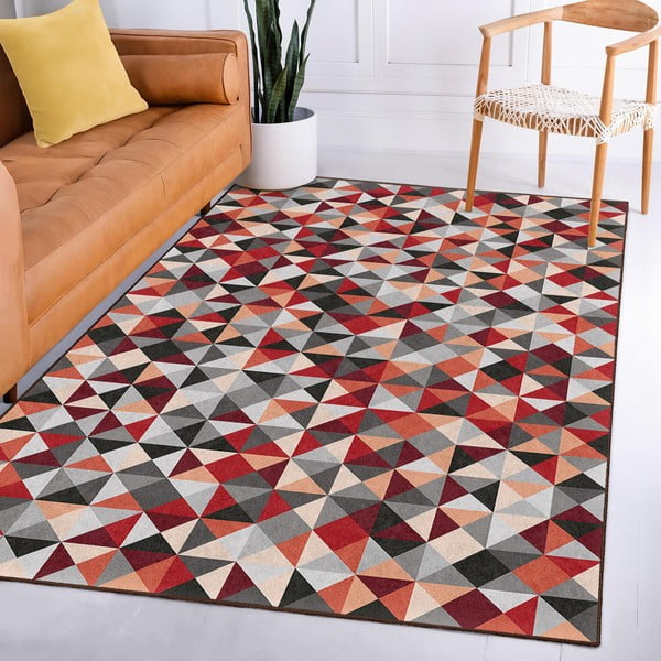 Червено-сив килим подходящ за пране 120x180 cm Ignite – Mila Home-image-4