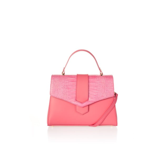 Розова кожена чанта Marta - Federica Bassi