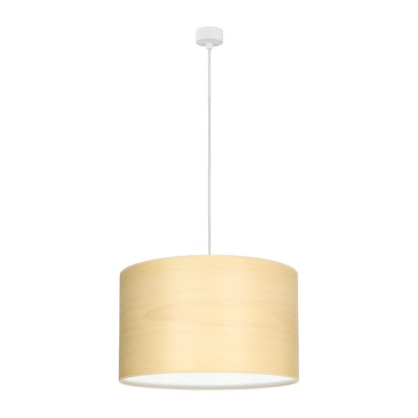 Таванна лампа в светъл естествен цвят с бял кабел Tsuri - Sotto Luce