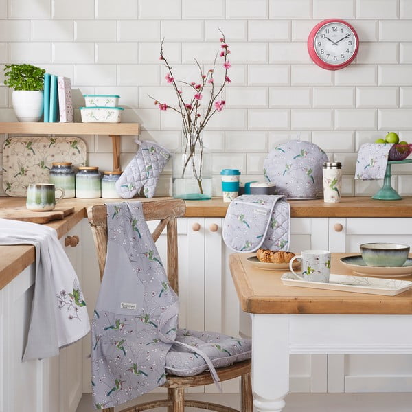 Комплект от 3 сиви памучни кухненски кърпи Hummingbirds - Cooksmart ®-image-2