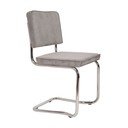 Сиви тапицирани люлеещи се  трапезни столове в комплект 2 бр. Ridge Kink Rib – Zuiver