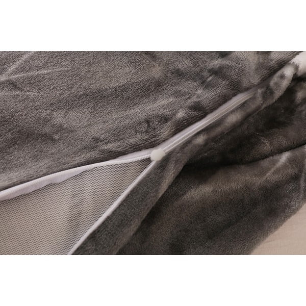 Сиво микроплюшено спално бельо за единично легло 140x200 cm - My House-image-2