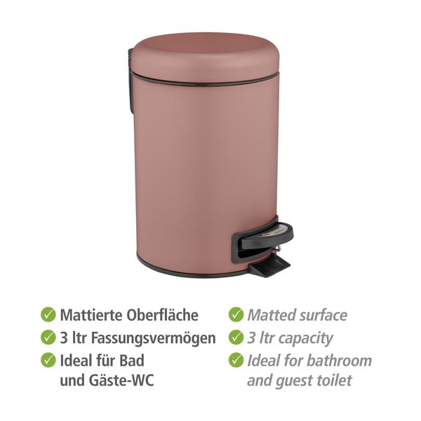 Кошче за отпадъци от педална стомана 3 л Leman - Wenko-image-4