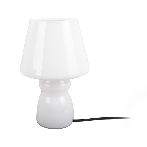 Бяла стъклена настолна лампа Стъкло, ø 16 cm Classic - Leitmotiv-image-1