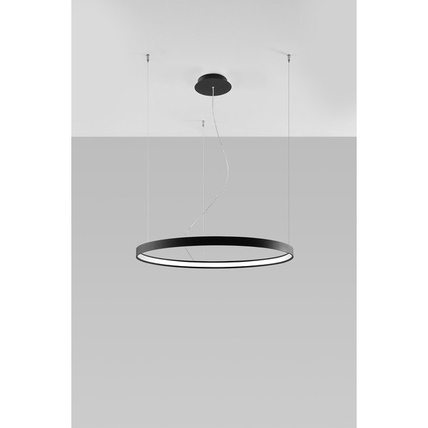 Черно алуминиево LED висящо осветително тяло ø 78 cm RIO – Thoro-image-4