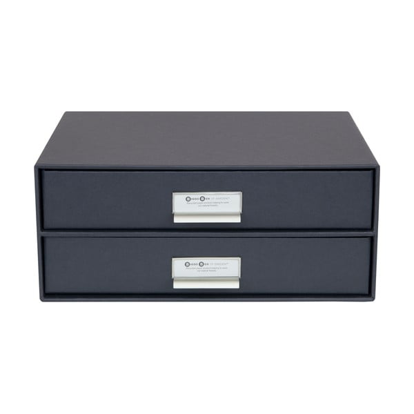 Тъмно сиво чекмедже за документи на 2 нива , 33 x 22,5 cm Birger - Bigso Box of Sweden