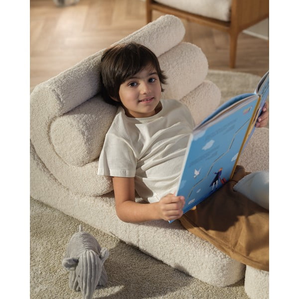 Кремав детски стол от букле Flipster – Wigiwama-image-1