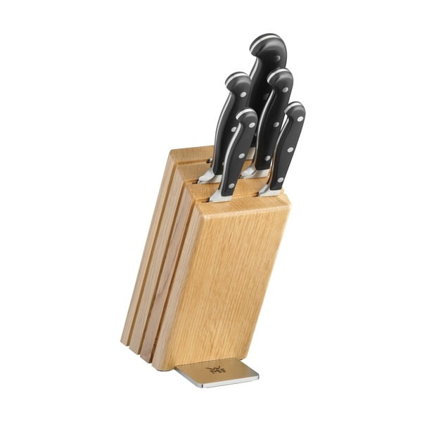 Комплект от 6 ножа с блок от дъбово дърво - WMF