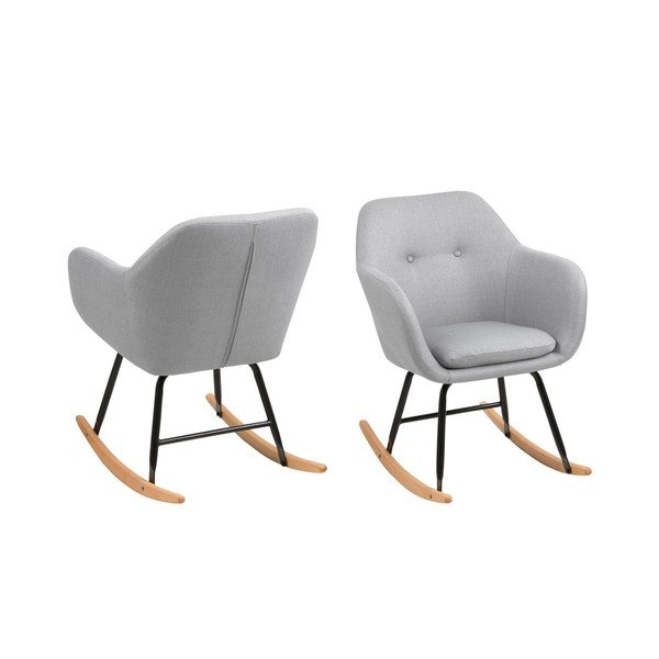 Светлосив люлеещ се стол Emilia - Actona-image-2