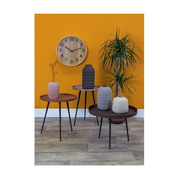 Светлокафяв стенен часовник, изработен от липово дърво Medium, ø 40 cm Pure - Karlsson-image-3