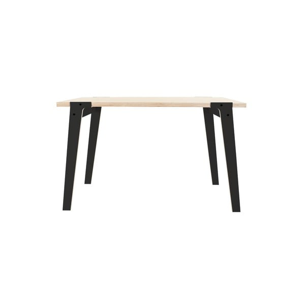 Černý jídelní/pracovní stůl rform Switch, deska 122x63 cm
