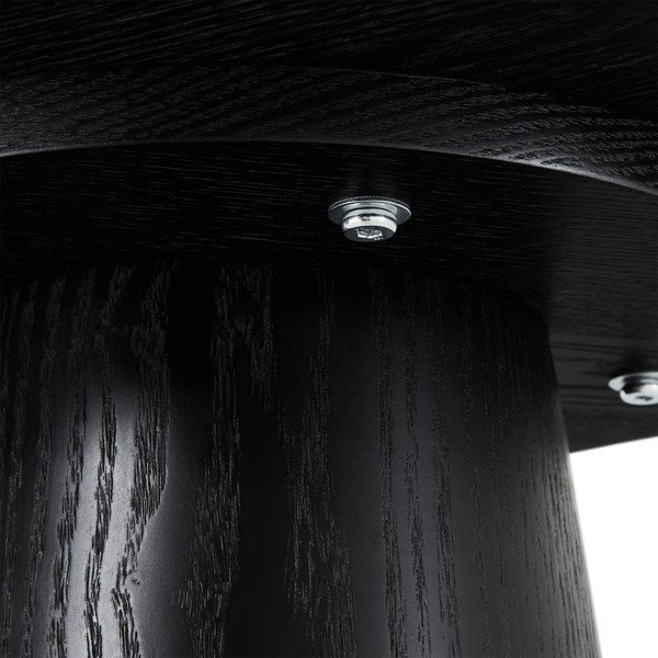 Черна масичка за кафе от декор от дъб  ø 45 cm Tango – Furnhouse-image-4