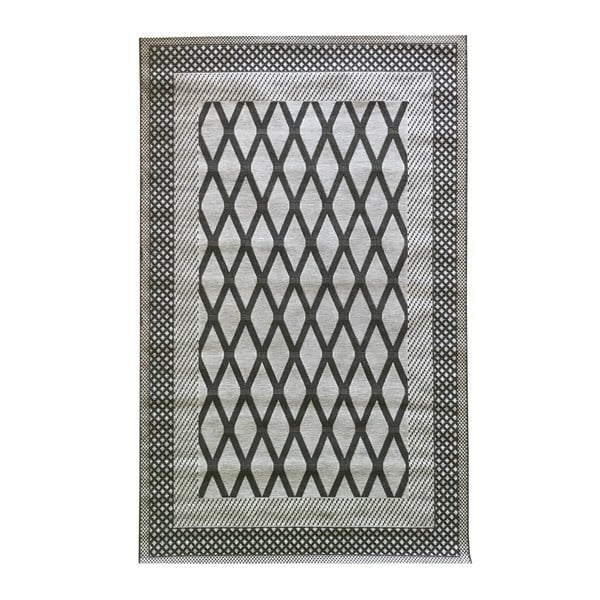 Сив килим с висока устойчивост Net Grey, 194 x 290 cm - Floorita