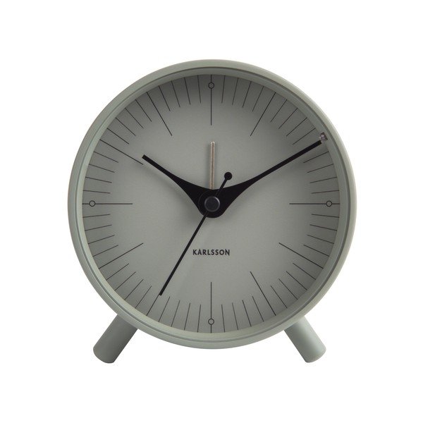 Зелен метален будилник , ø 11 cm Index - Karlsson-image-3