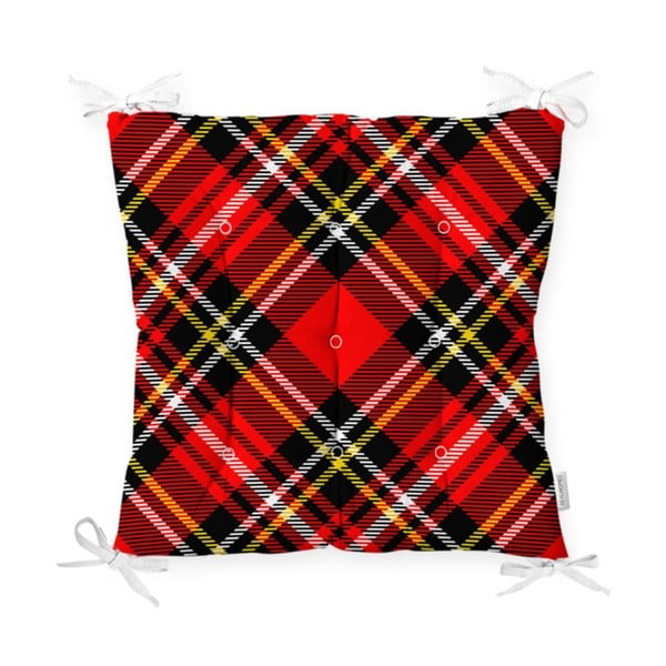 Възглавница за седалка на стол Фланела Червено Черно, 40 x 40 cm - Minimalist Cushion Covers