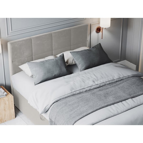 Бежово кадифено двойно легло , 160 x 200 cm Mimicry - Mazzini Beds-image-1