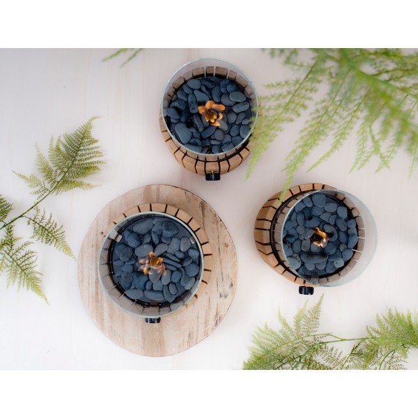 Газова лампа от тиково дърво Cosi Scoop Timber, височина 30 cm - COSI-image-2