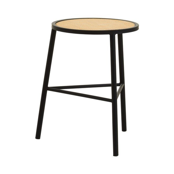 Черен/в естествен цвят ратанов стол Depok – Premier Housewares