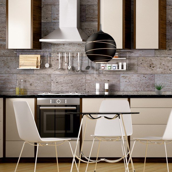 Черно кръгло висящо осветително тяло Lines - LAMKUR-image-1