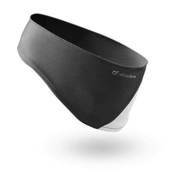Černá sportovní čelenka s integrovanými stereo sluchátky CellularLine EARBAND