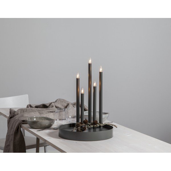 Черна светлинна декорация ø 32 cm Deco - Star Trading-image-3