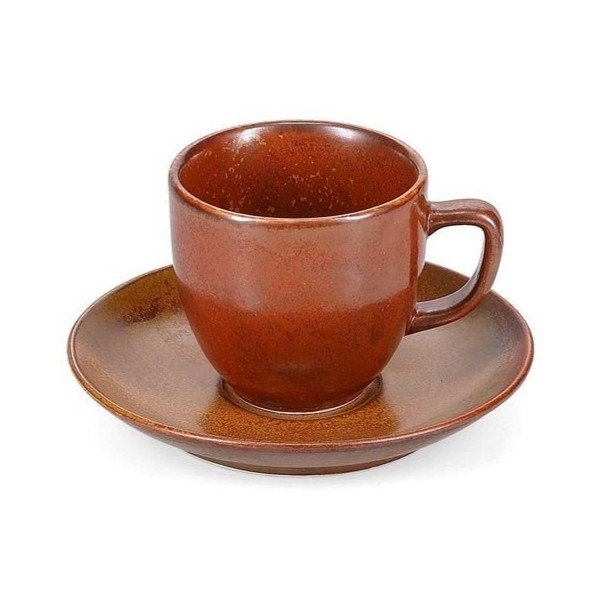 Кафява порцеланова чаша за капучино 200 ml Ovio – BonBistro-image-3