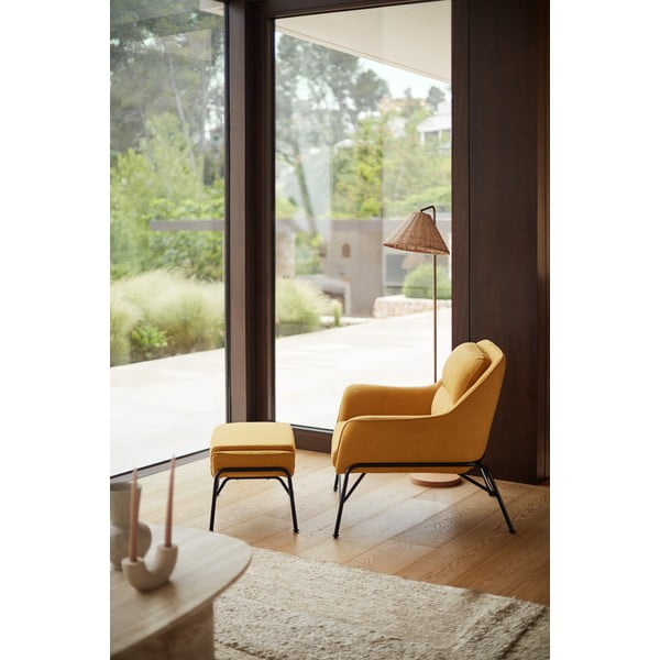 Жълта табуретка за крака Sadira - Teulat-image-1