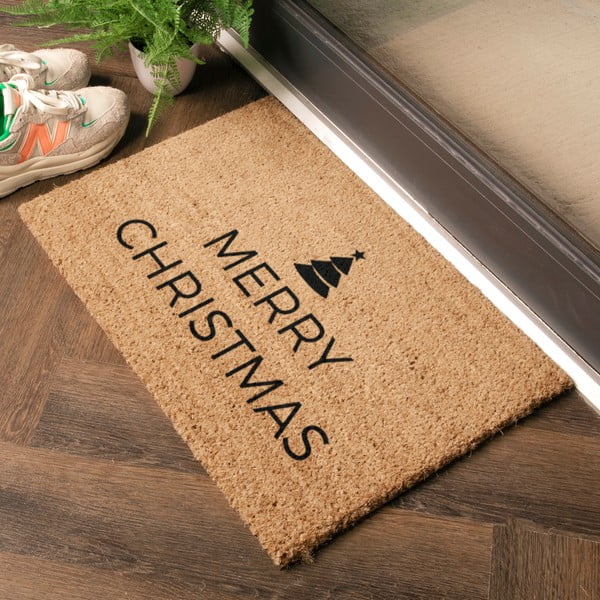 Изтривалка с коледен мотив от кокосови влакна 40x60 cm Merry Christmas – Artsy Doormats-image-2