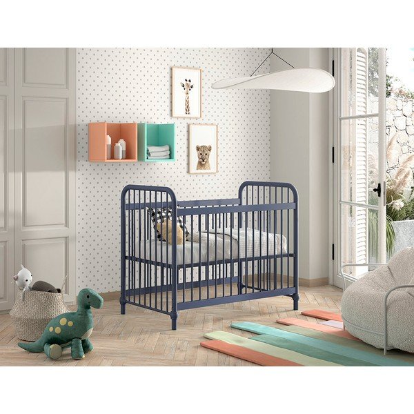Синьо метално легло 60x120 cm BRONXX - Vipack-image-3