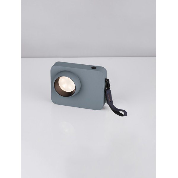 Сиво-синя метална LED затъмняваща се настолна лампа (височина 11 cm) Kedros – Nova Luce-image-3