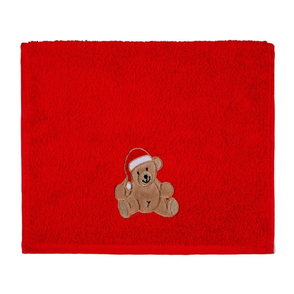 Osuška Christmas Teddy Red, 30 x 50 cm
