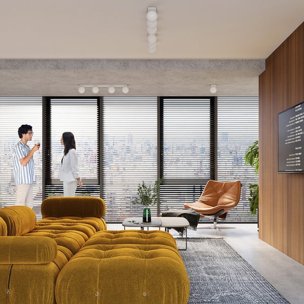 Бяла лампа за таван със стъклен абажур ø 12 cm Umerta - Sollux-image-4