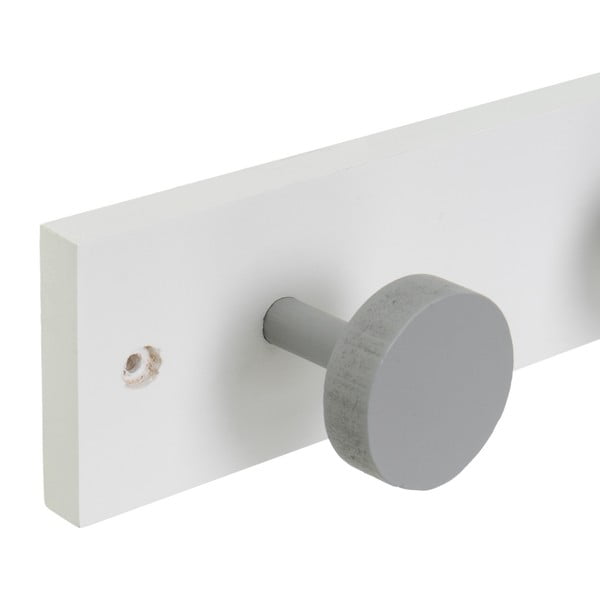 Бяло-сива стенна закачалка от масивен бор 40 cm Anillos – Casa Selección-image-1