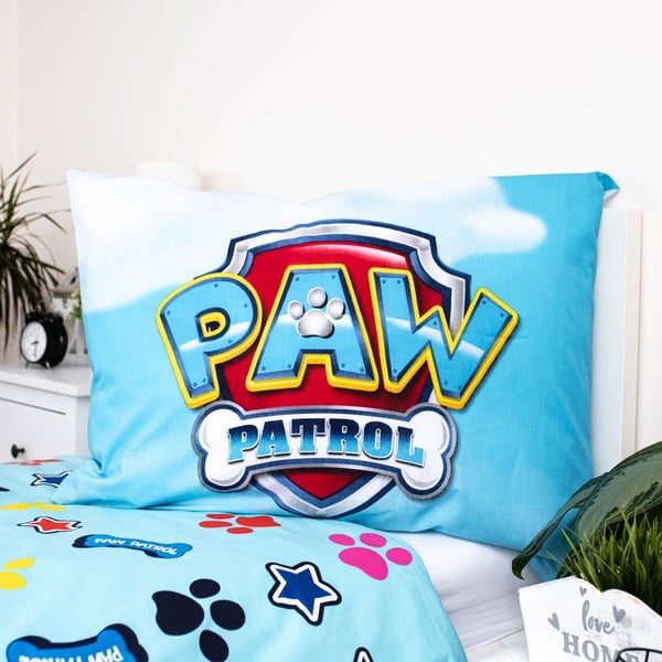 Единично  памучно детско спално бельо със светещ ефект 140x200 cm Paw Patrol – Jerry Fabrics-image-1