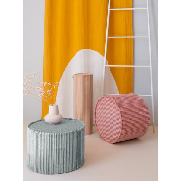 Детски пуф от рипсено кадифе в цвят мента – Wigiwama-image-1