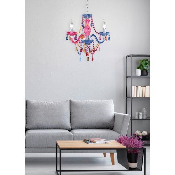 Метално висящо осветително тяло с абажур от акрилно стъкло ø 46 cm Lüster – Reality-image-1