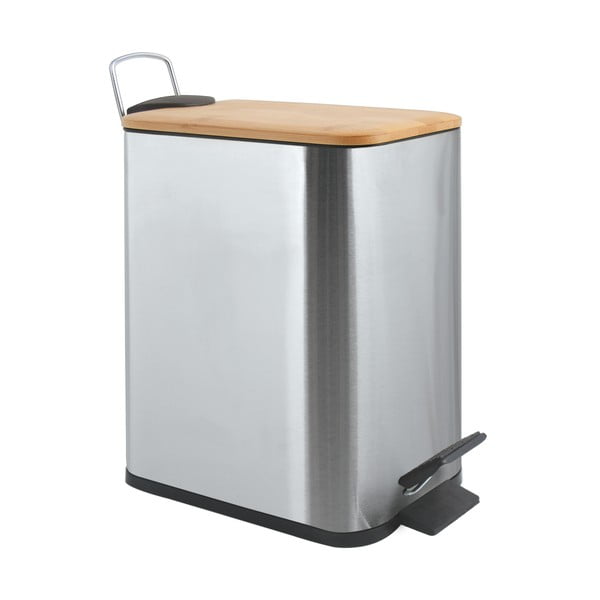 Стоманено кошче за боклук с педал в матово сребрист цвят 5 l   Erik – Spirella